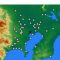 Nearby Forecast Locations - Tokyo - Map
