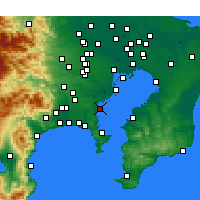 Nearby Forecast Locations - Yokohama - Map
