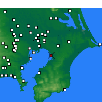 Nearby Forecast Locations - Chiba - Map