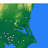 Nearby Forecast Locations - Omitama - Map