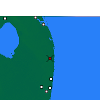 Nächste Vorhersageorte - West Palm Beach - Karte