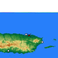 Nächste Vorhersageorte - San Juan - Karte