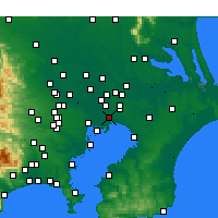 Nearby Forecast Locations - Ichikawa - Map