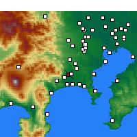 Nearby Forecast Locations - Atsugi - Map