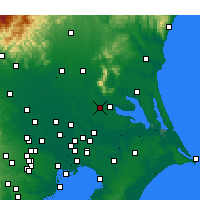 Nearby Forecast Locations - Tsukuba - Map