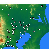 Nearby Forecast Locations - Nagareyama - Map