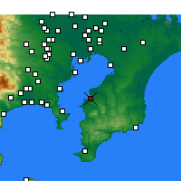 Nearby Forecast Locations - Kisarazu - Map