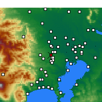 Nearby Forecast Locations - Higashikurume - Map
