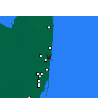 Nächste Vorhersageorte - Pompano Beach - Karte