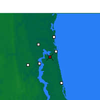 Nächste Vorhersageorte - Jacksonville - Karte