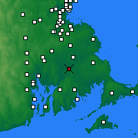 Nearby Forecast Locations - Taunton - Map