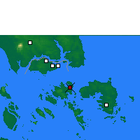 Nächste Vorhersageorte - Batam - Karte