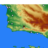 Nächste Vorhersageorte - Santa Ynez - Karte
