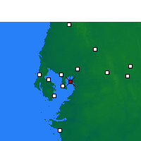 Nächste Vorhersageorte - Davis Islands - Karte
