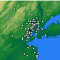 Nearby Forecast Locations - East Orange - Map