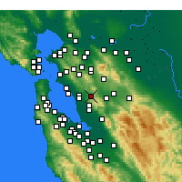 Nächste Vorhersageorte - Castro Valley - Karte