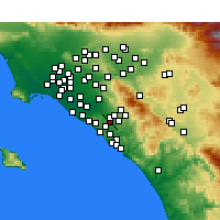Nächste Vorhersageorte - Laguna Hills - Karte