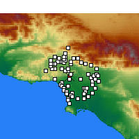 Nächste Vorhersageorte - West Hollywood - Karte